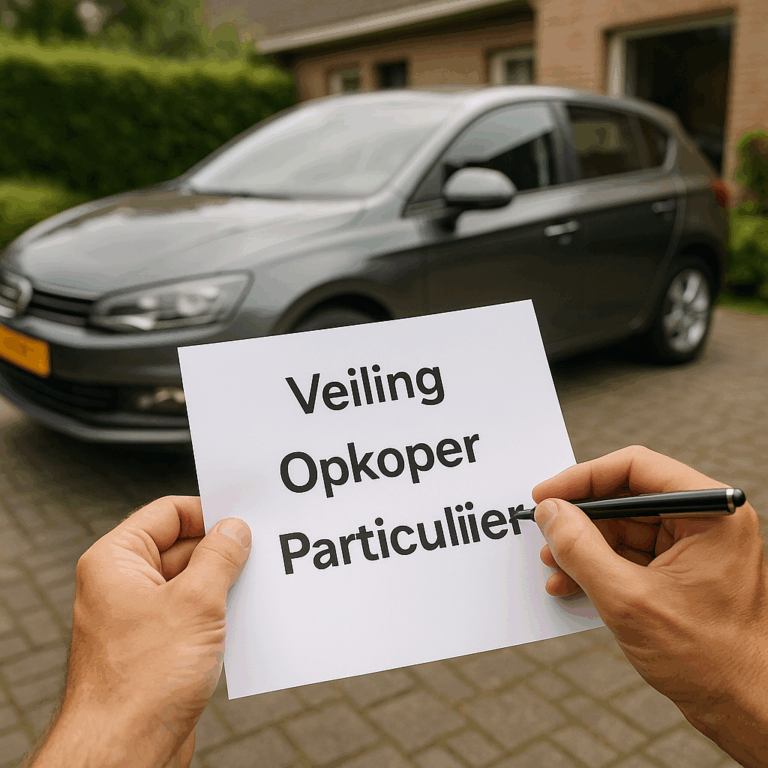 Man kiest tussen veiling, opkoper of particuliere verkoop van zijn auto in Vlaamse opritsetting