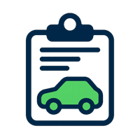 Checklist-icoon om auto-gegevens in te vullen voor gratis online waardebepaling auto bij Bodie.